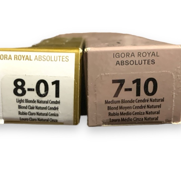 SCHWARZKOPF I Igora Royal Absolutes 7-10 and 8-01 Permanent Hair Color - Picture 4 of 4